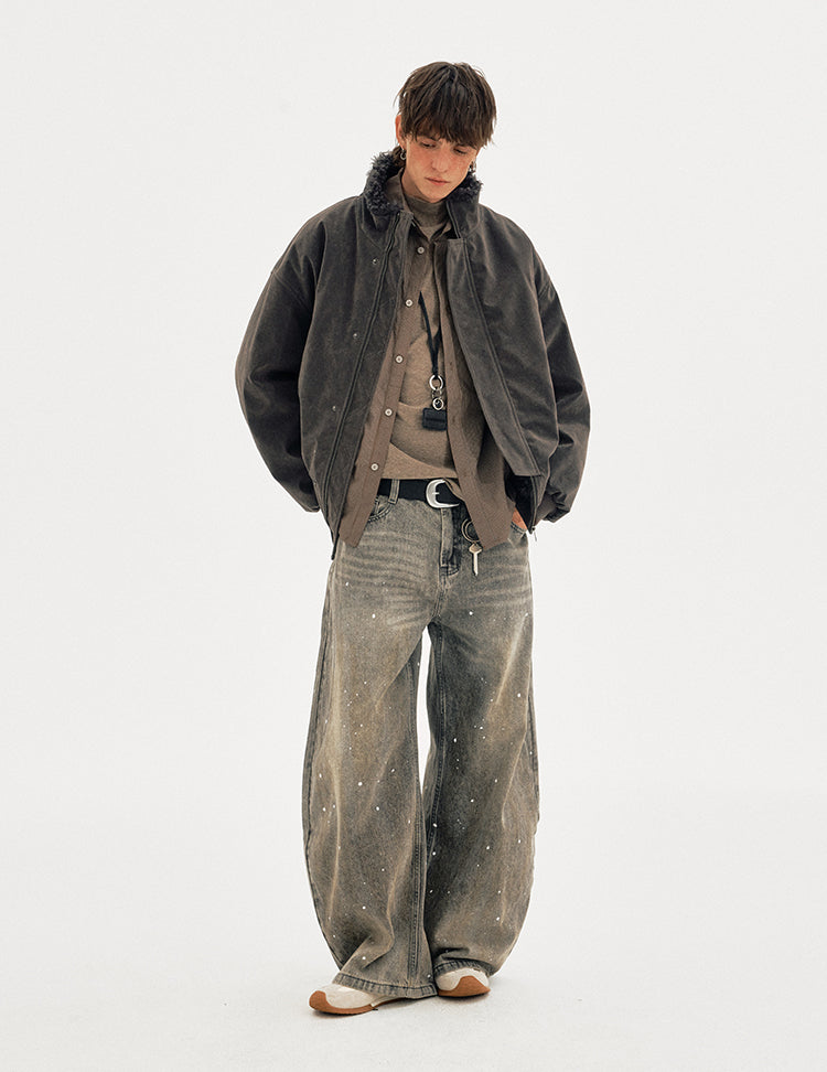 MADWITCH SUEDE SHEAR PARKA #AW25149
