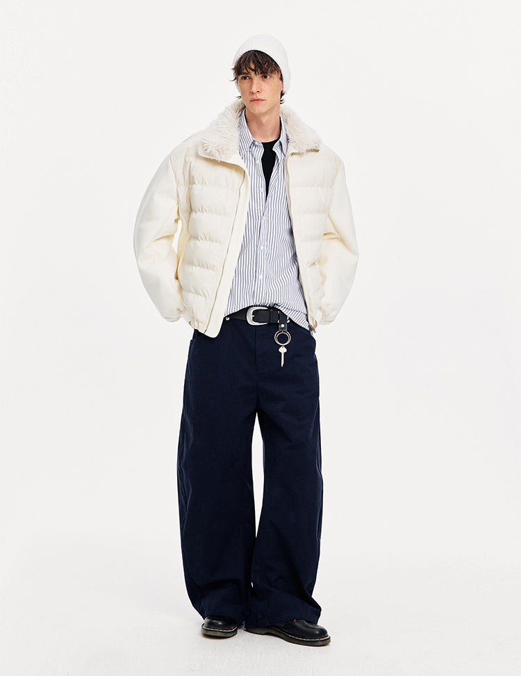 MADWITCH QUILTED STAND COLLAR DOWN JACKET #M0128