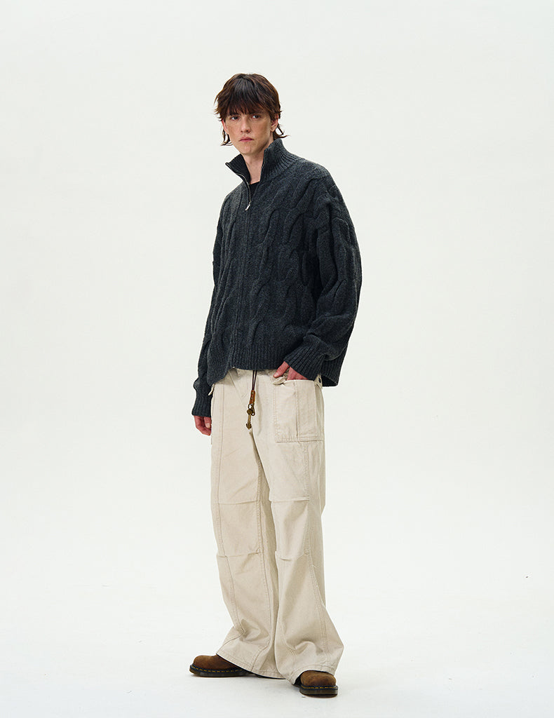 MADWITCH HALF-TURTLENECK CARDIGAN SWEATER #MY008