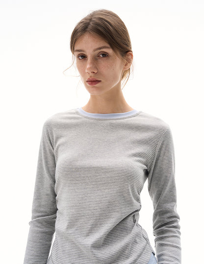 MADWITCH WAIST-CINCH STRIPED TOPS #DD3350