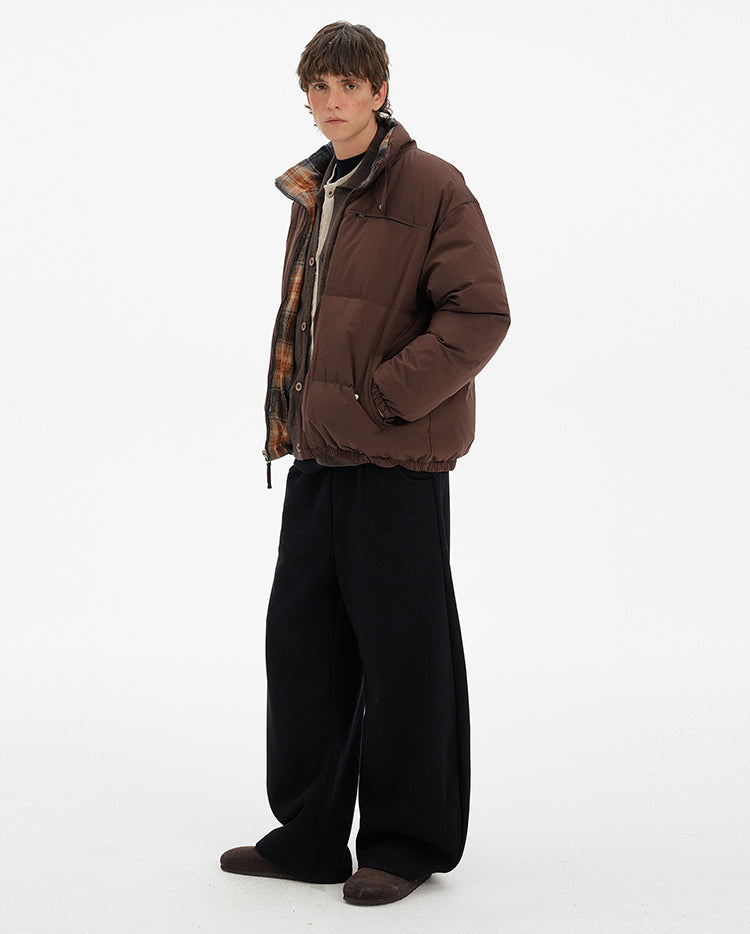 MADWITCH REVERSIBLE PLAID PUFFER JACKET #254YR10160