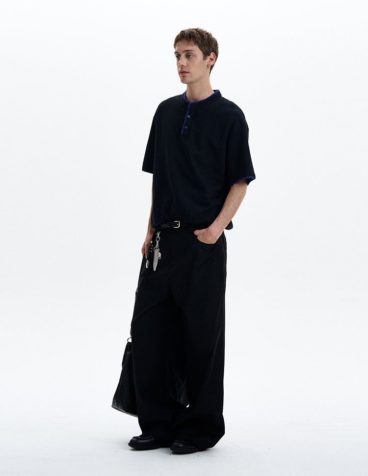 MADWITCH HENLEY NECK TEE #C1699X25