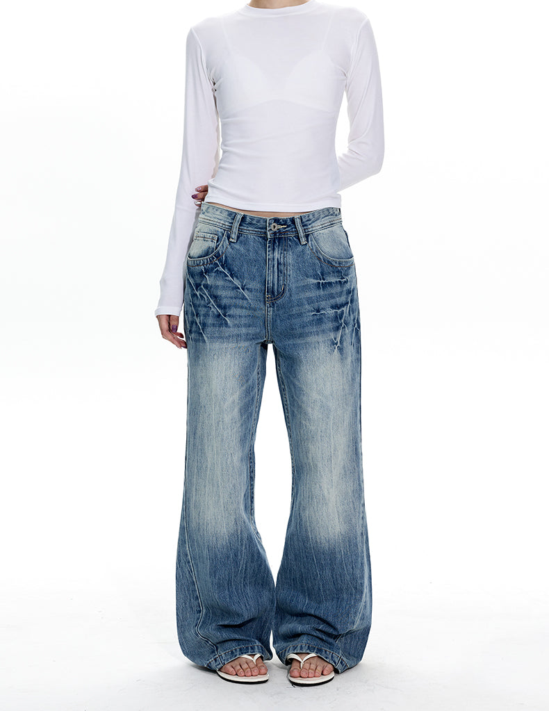 MADWITCH LIGHTNING WASH FLARE JEANS #CN5561