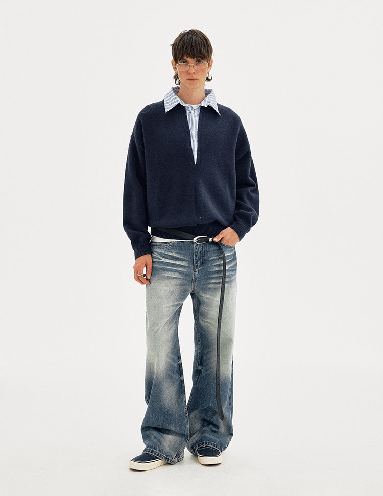 MADWITCH LAYER COLLAR SWEATER #1141