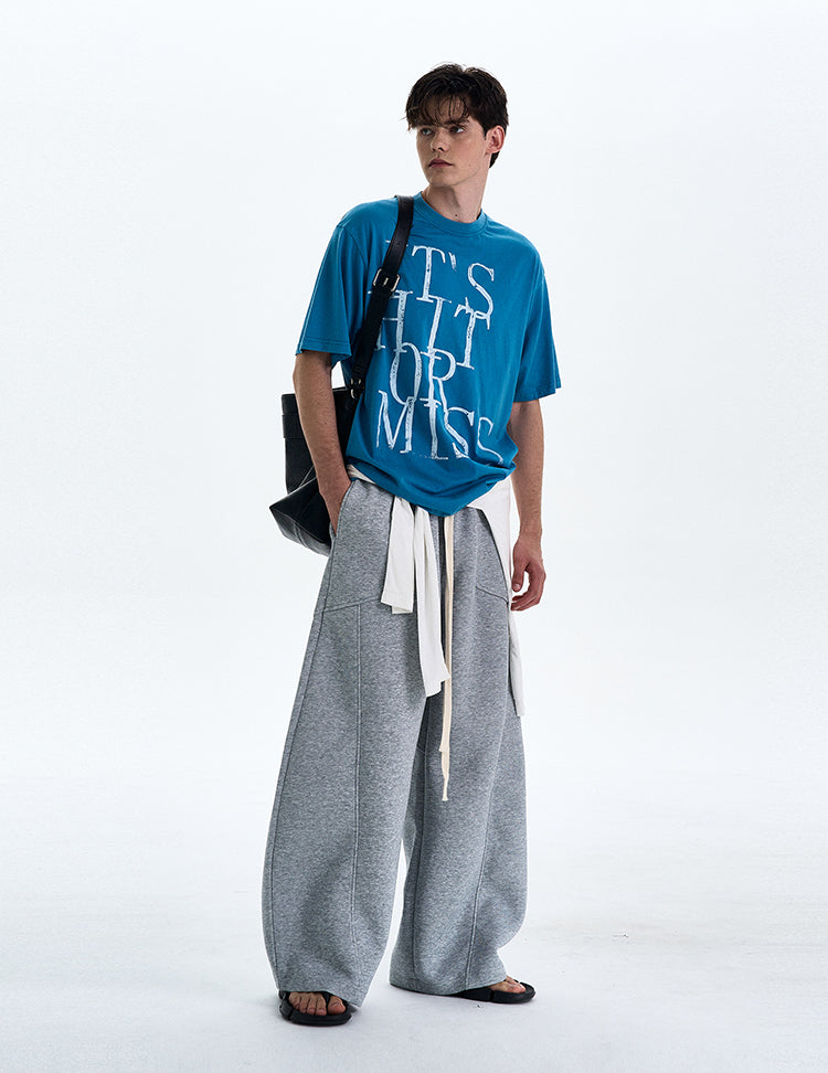 MADWITCH ROUND NECK LETTER PRINT T-SHIRT #27297