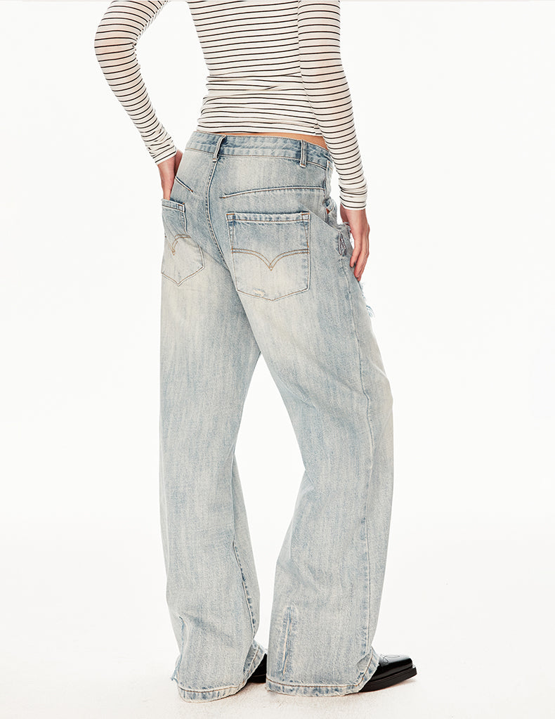 MADWIT FADED VINTAGE JEANS #WH0A126