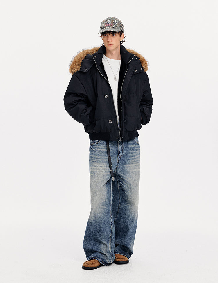 MADWITCH HOODED MINIMALIST DOWN JACKET #630321
