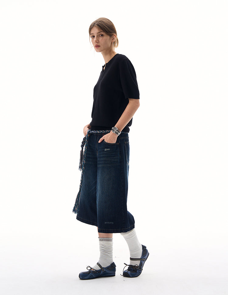 MADWITCH CLEAN FIT KNIT T-SHIRT #M6113