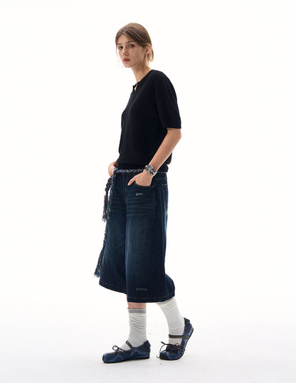 MADWITCH CLEAN FIT KNIT T-SHIRT #M6113
