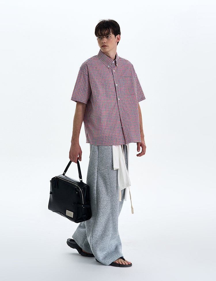 MADWITCH CHECKERED SHORT SLEEVE SHIRT #CR217