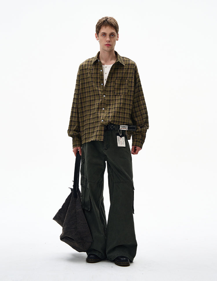 MADWITCH UNISEX AUTUMN PLAID SHIRT #CR6252