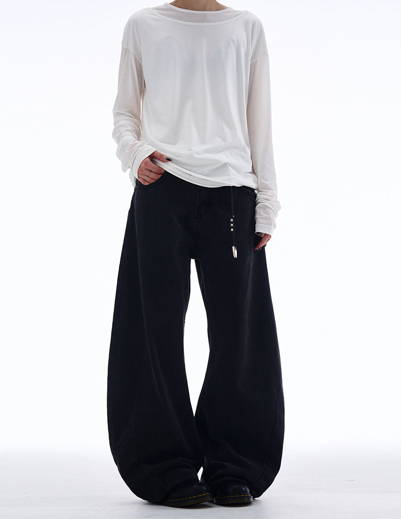 MADWITCH SCIMITAR-STYLE CASUAL JEANS #G6661