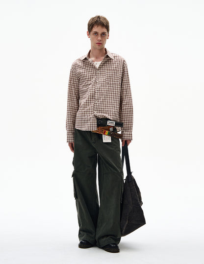 MADWITCH CHECKERED LONG SLEEVE SHIRT #RC86