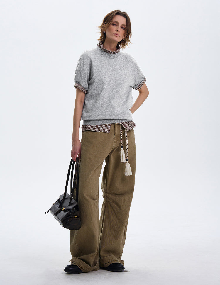 MADWITCH MINIMALIST CREW NECK CASUAL T-SHIRT #27331