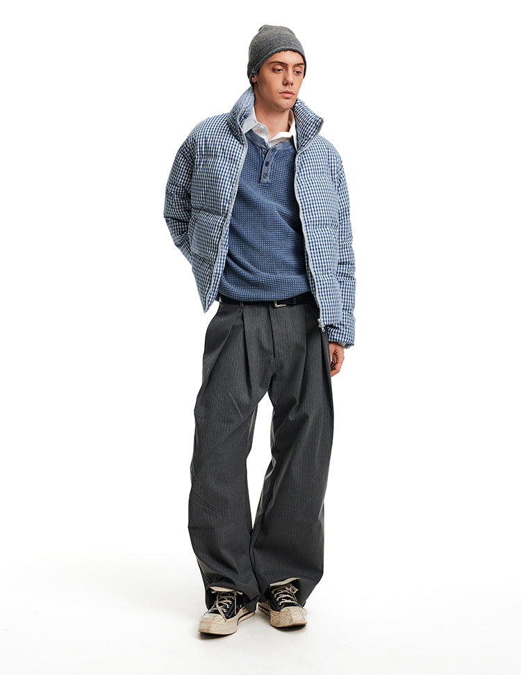 MADWITCH PLAID DOWN COAT #8815A331