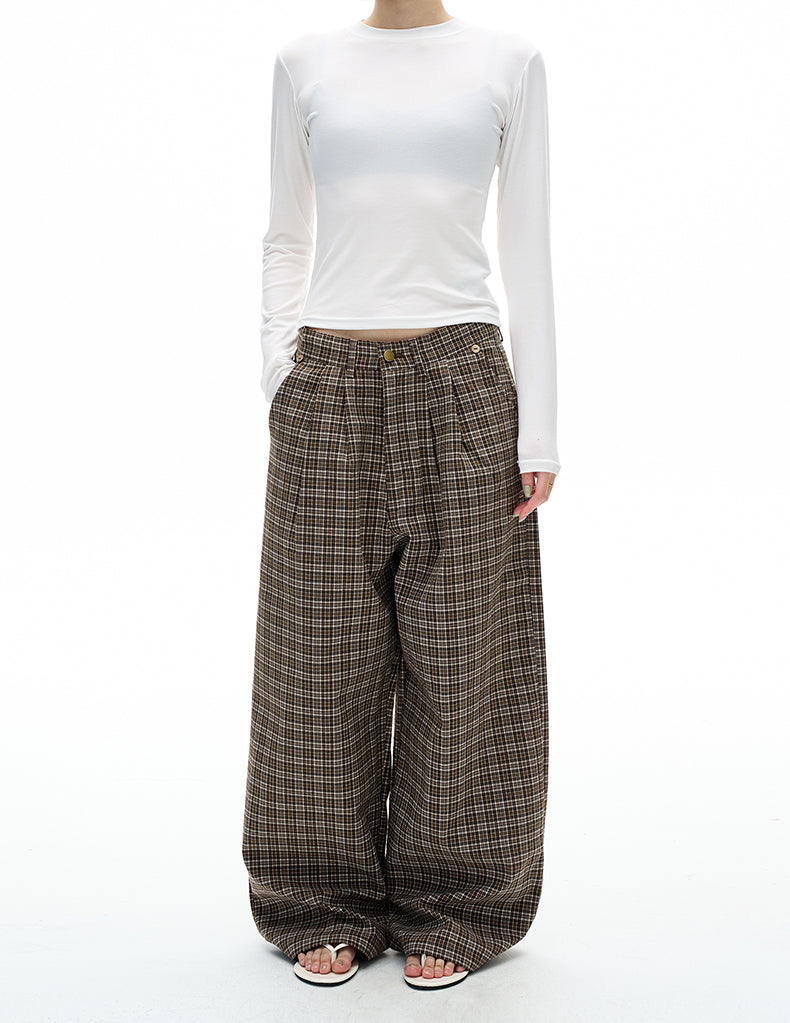 MADWITCH PLEAT TWEED PANTS #C950