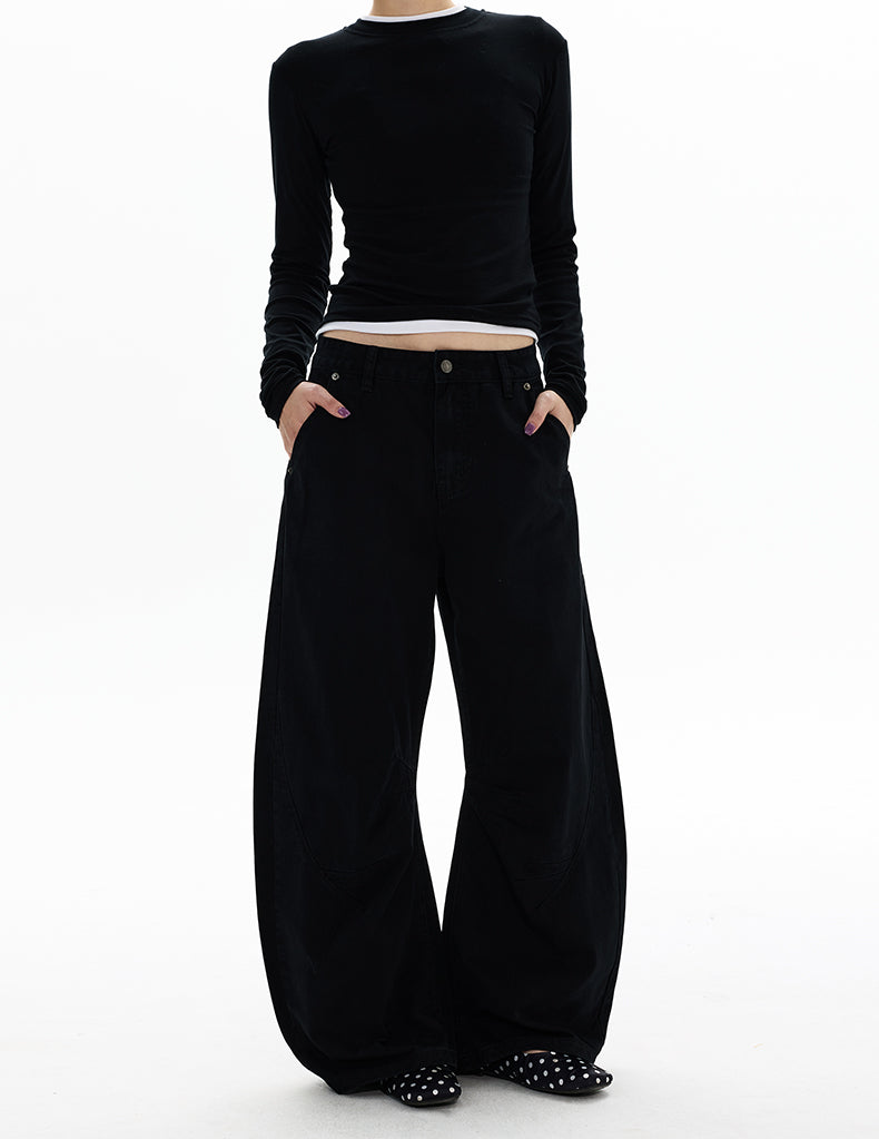 MADWITCH DECONSTRUCTED WASHED WIDE PANTS #DR7701