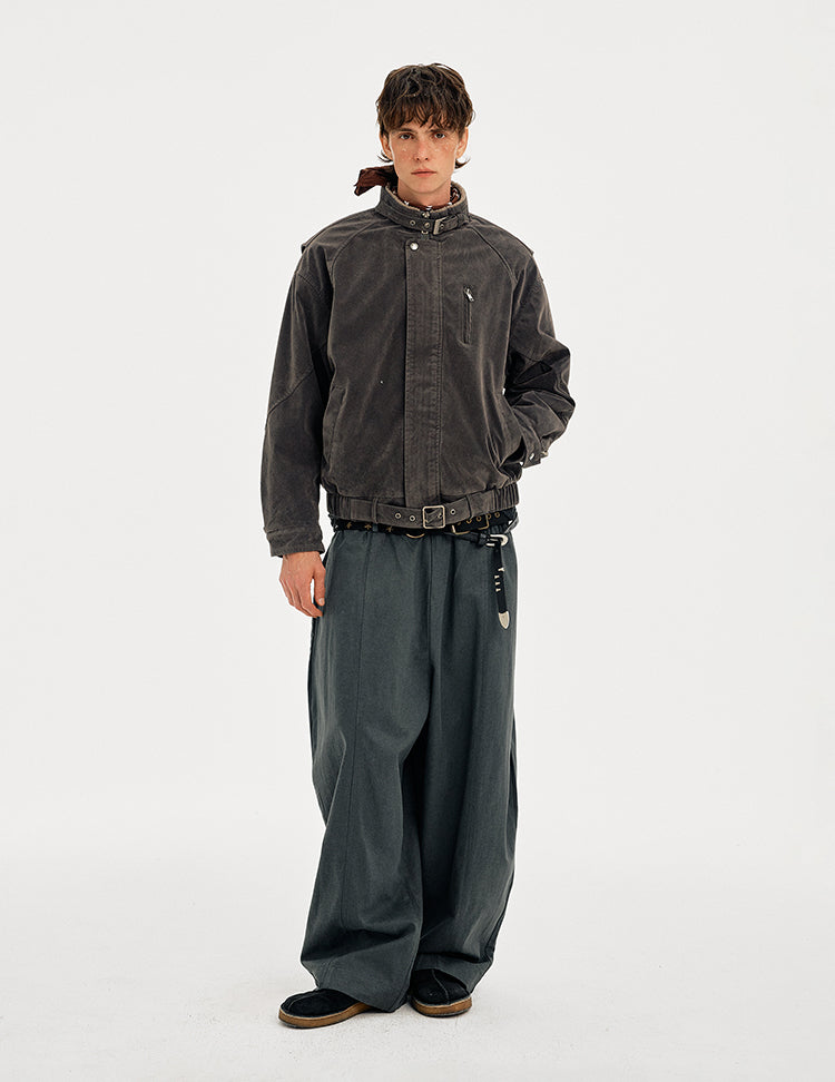 MADWITCH SUEDE QUILTED RECONSTRUCTION JACKET #AW25511