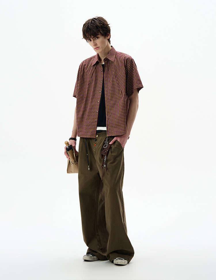 MADWITCH VINTAGE CHECKERED SHIRT #CW1201