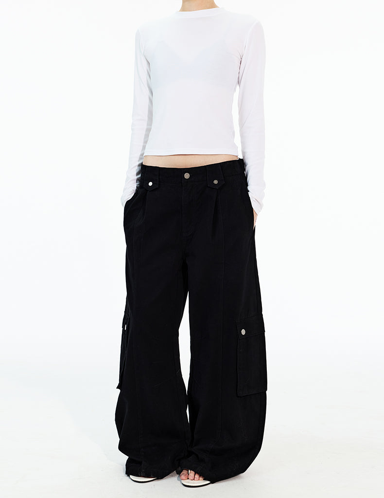 MADWITCH PLEATED MULTI-POCKET WORK PANTS #A619