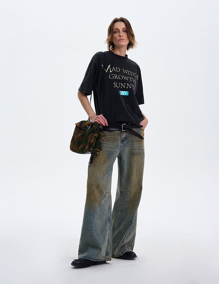 MADWITCH INS STYLE CASUAL SHORT-SLEEVE T-SHIRT #MD4139