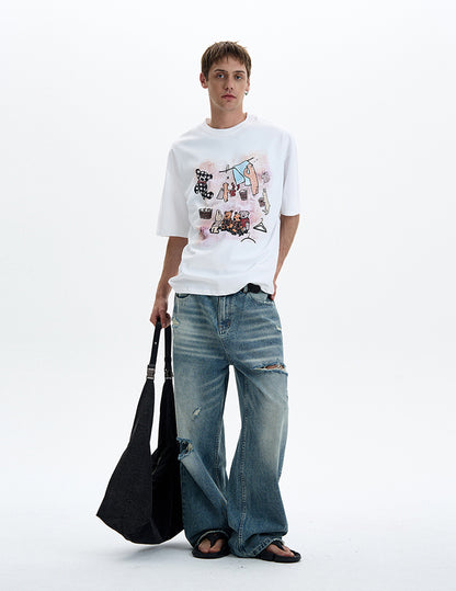 MADWIT VINTAGE PRINT TEE #321