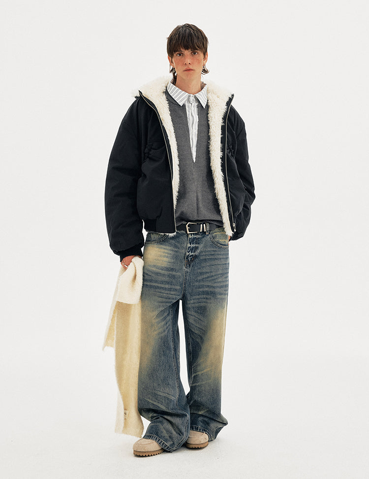 MADWITCH FLEECE HOODED COAT #M377