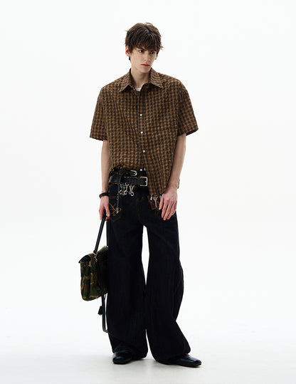 MADWITCH SEERSUCKER RETRO SHIRT #CR237