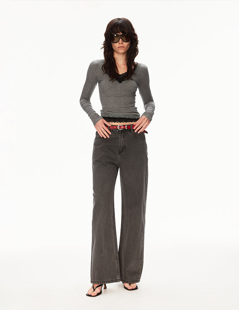 MADWIT FLARE STRAIGHT PANTS #GPC3601N
