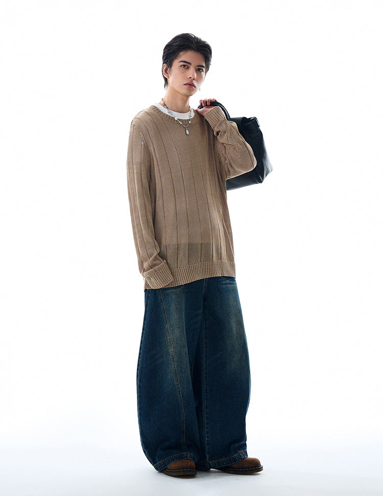 MADWITCH HOLLOW-OUT KNITTED LONG SLEEVE #81177