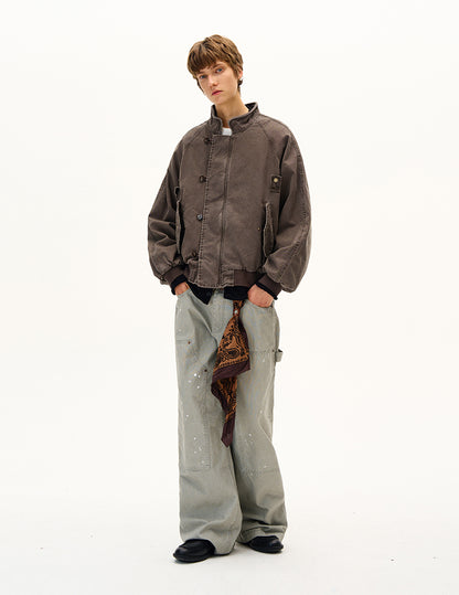MADWITCH UNISEX WASHED UTILITY JACKET #MD2561