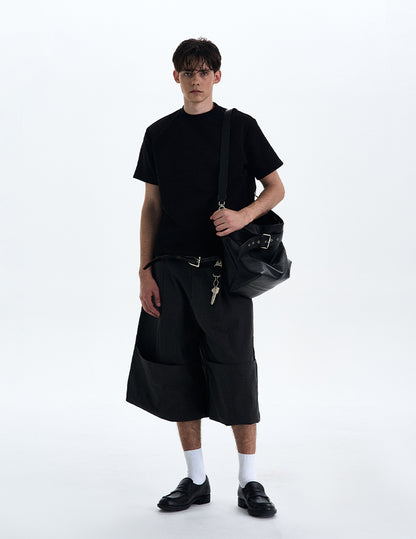 MADWITCH BOXY STRAIGHT SHOULDER T-SHIRT #XY24002