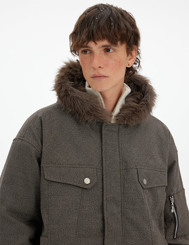 MADWITCH RETRO HOUNDSTOOTH PARKA JACKET #MY2526
