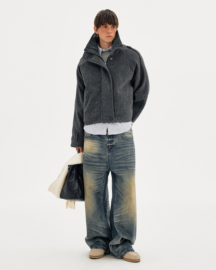 MADWITCH WOOL BOX PARKA #MY162