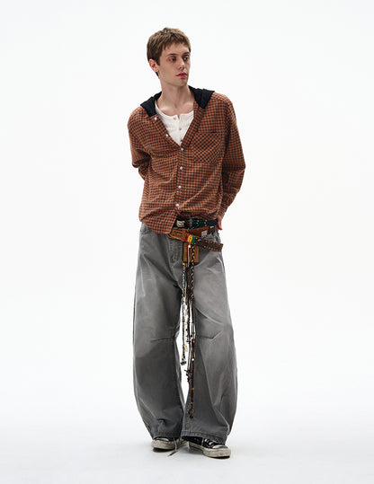MADWITCH UNISEX COMMUTER HOODED SHIRT #CR602