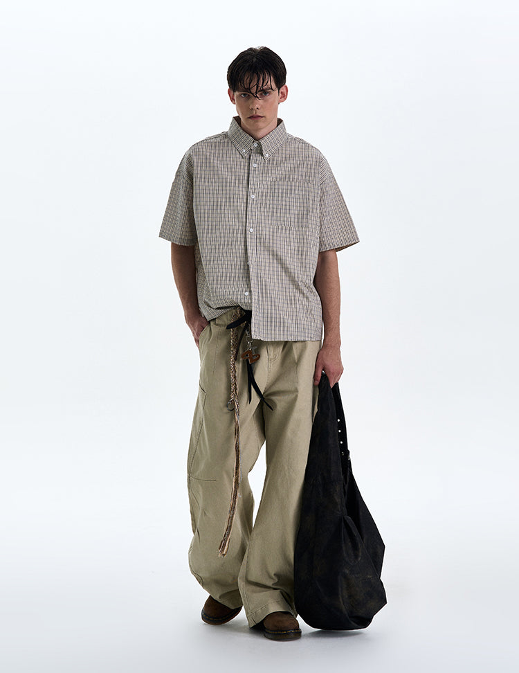 MADWITCH MINIMAL CASUAL SHORT SHIRT #CR224