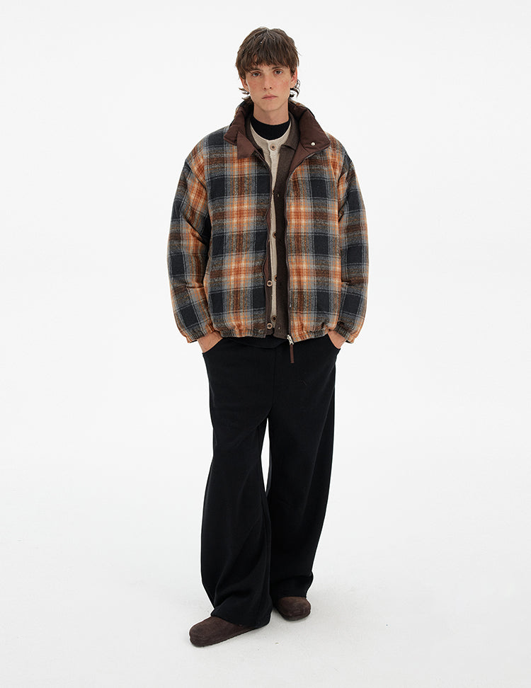MADWITCH REVERSIBLE PLAID PUFFER JACKET #254YR10160