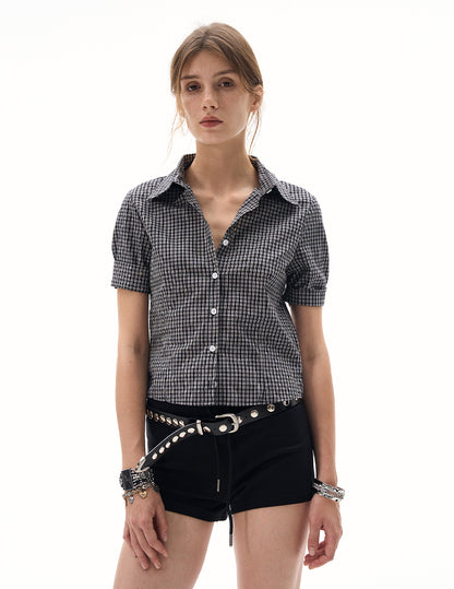 MADWITCH SHORTS-LENGTH STRUCTURED SHIRT #CY156