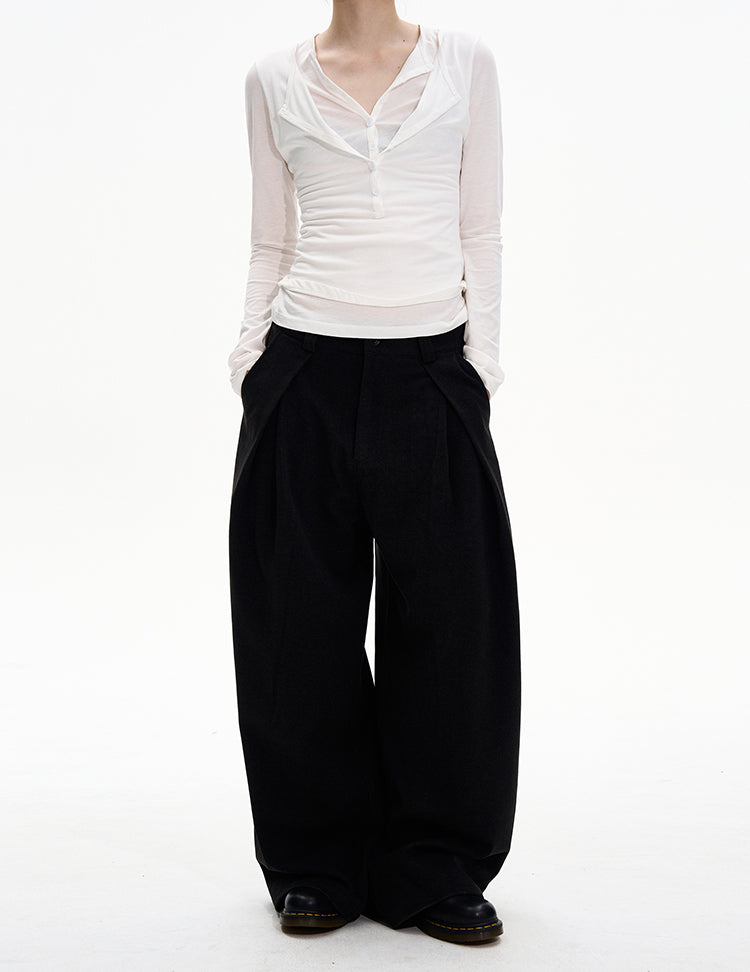 MADWITCH PLEAT DRAPE TROUSERS #UTU038