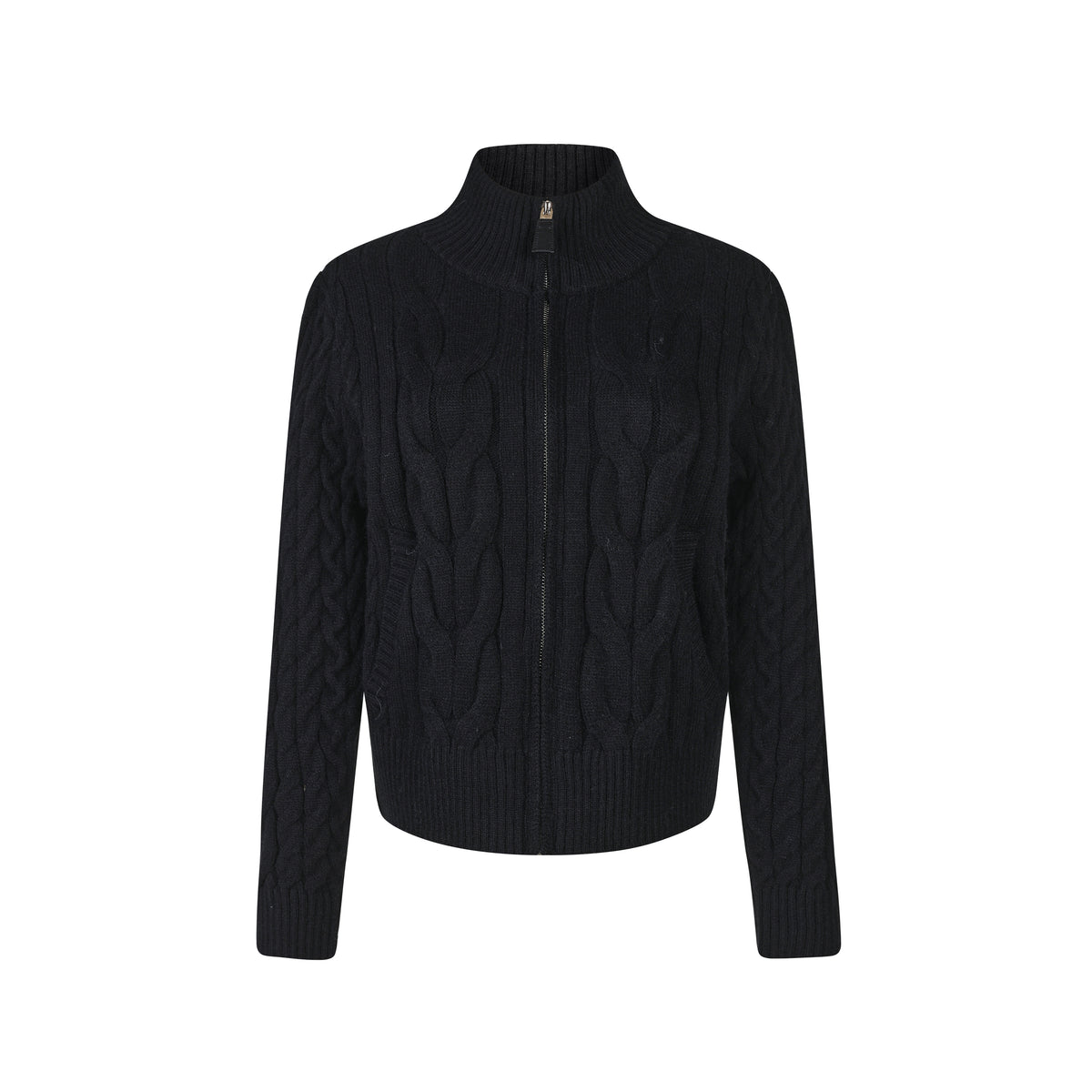 MADWITCH CABLE-KNIT STAND-COLLAR CARDIGAN SWEATER #L2026709