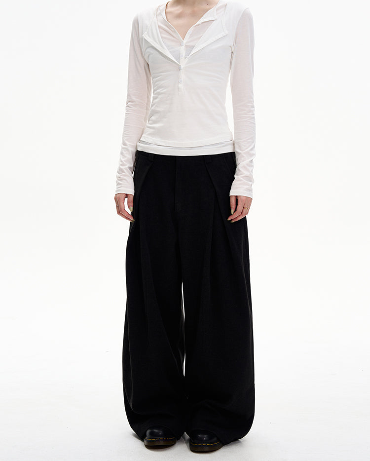 MADWITCH PLEAT DRAPE TROUSERS #UTU038