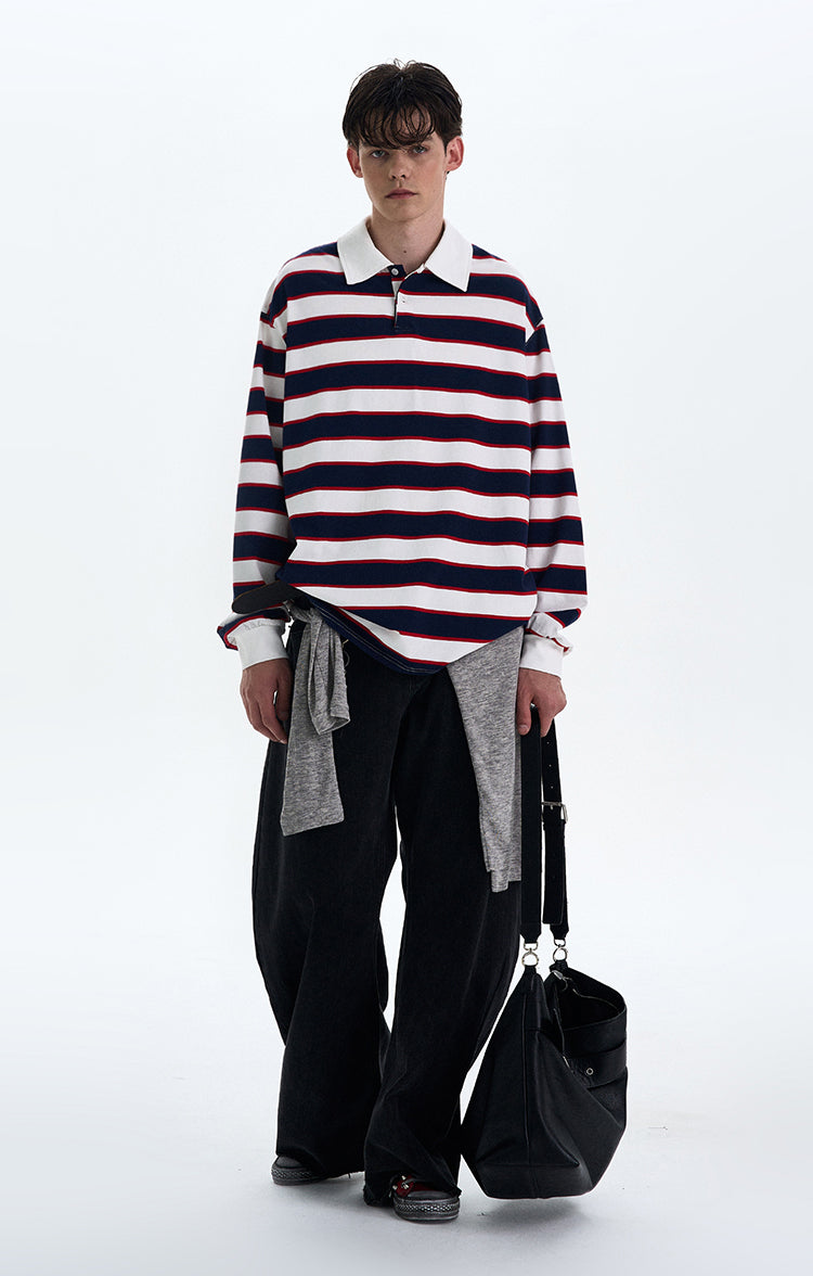 MADWITCH COLORBLOCK STRIPED LONG SLEEVE TEE #T56