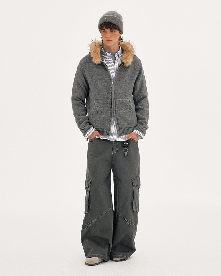 MADWITCH WOOL HOOD CARDIGAN #27428