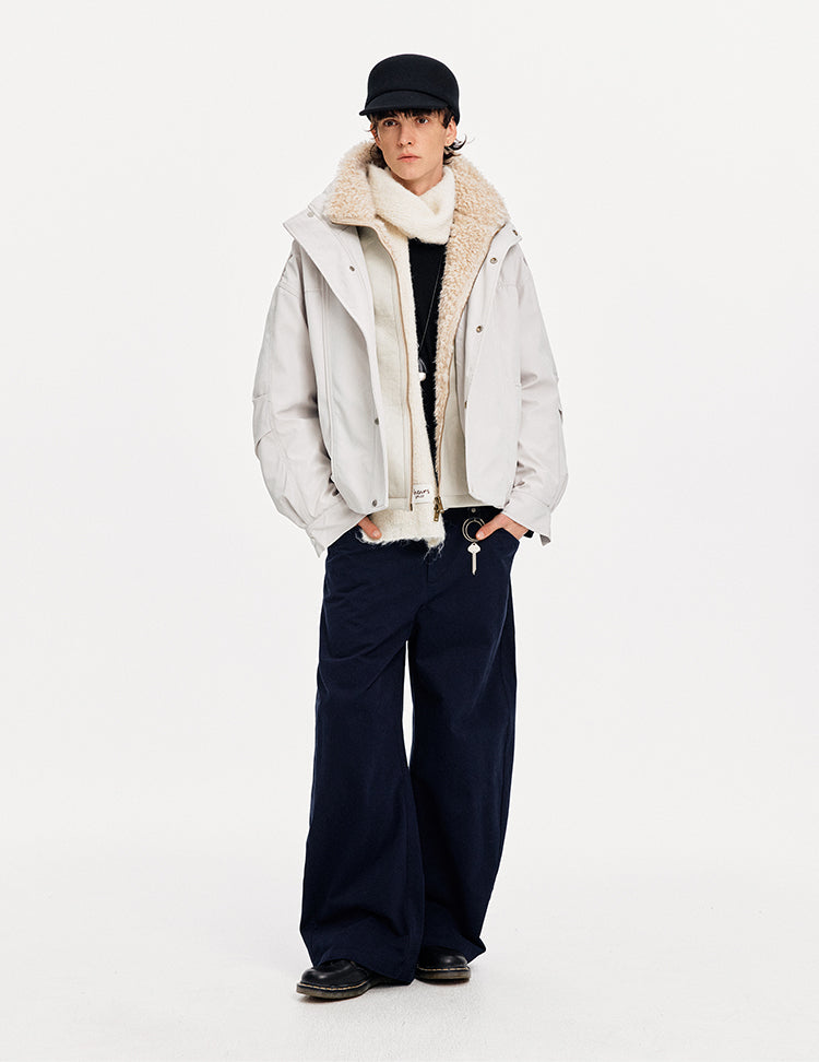 MADWITCH PATCHWORK FAUX LAYER DOWN JACKET #630132