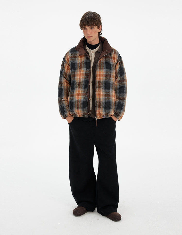 MADWITCH REVERSIBLE PLAID PUFFER JACKET #254YR10160