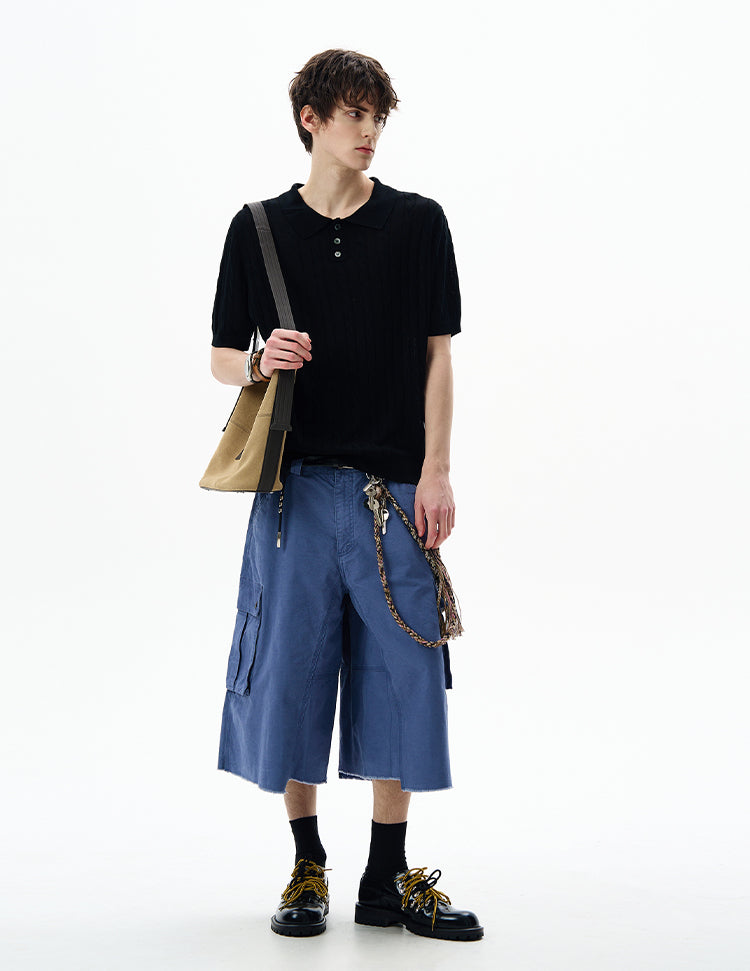 MADWITCH POLO KNIT TEE #LX010