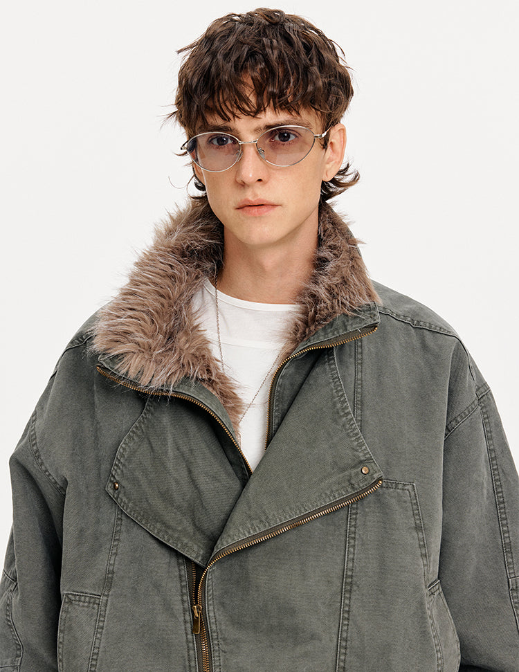 MADWITCH DECONSTRUCTED WASHED WORK JACKET #880630