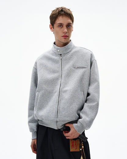 MADWITCH UNISEX MINIMALIST STAND COLLAR JACKET #AB1080