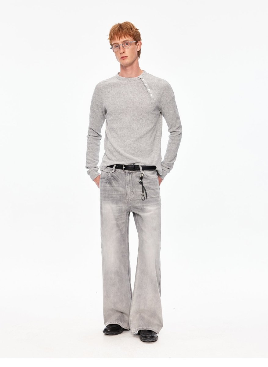 MADWITCH BUTTON FRONT KNIT TOP 27438 - MadWitch Store