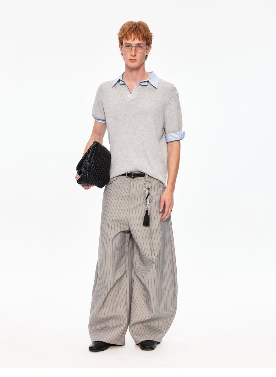 MADWITCH FAUX LAYER KNIT TEE MY615 - MadWitch Store